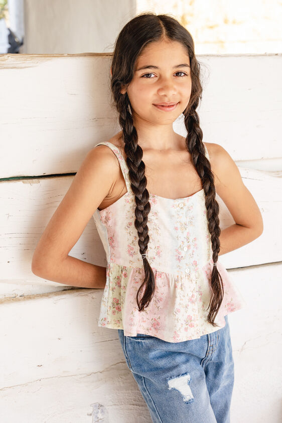 Multi Color Floral Flared Top, Multi Color, image 5